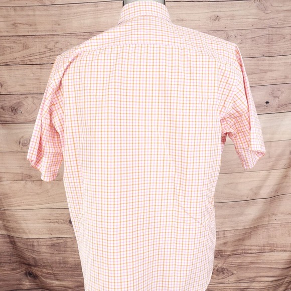 TAILORBYRD COLLECTION SHORT SLEEVE CHECK BUTTON DOWN SHIRT MENS SZ L LARGE - Picture 5 of 8